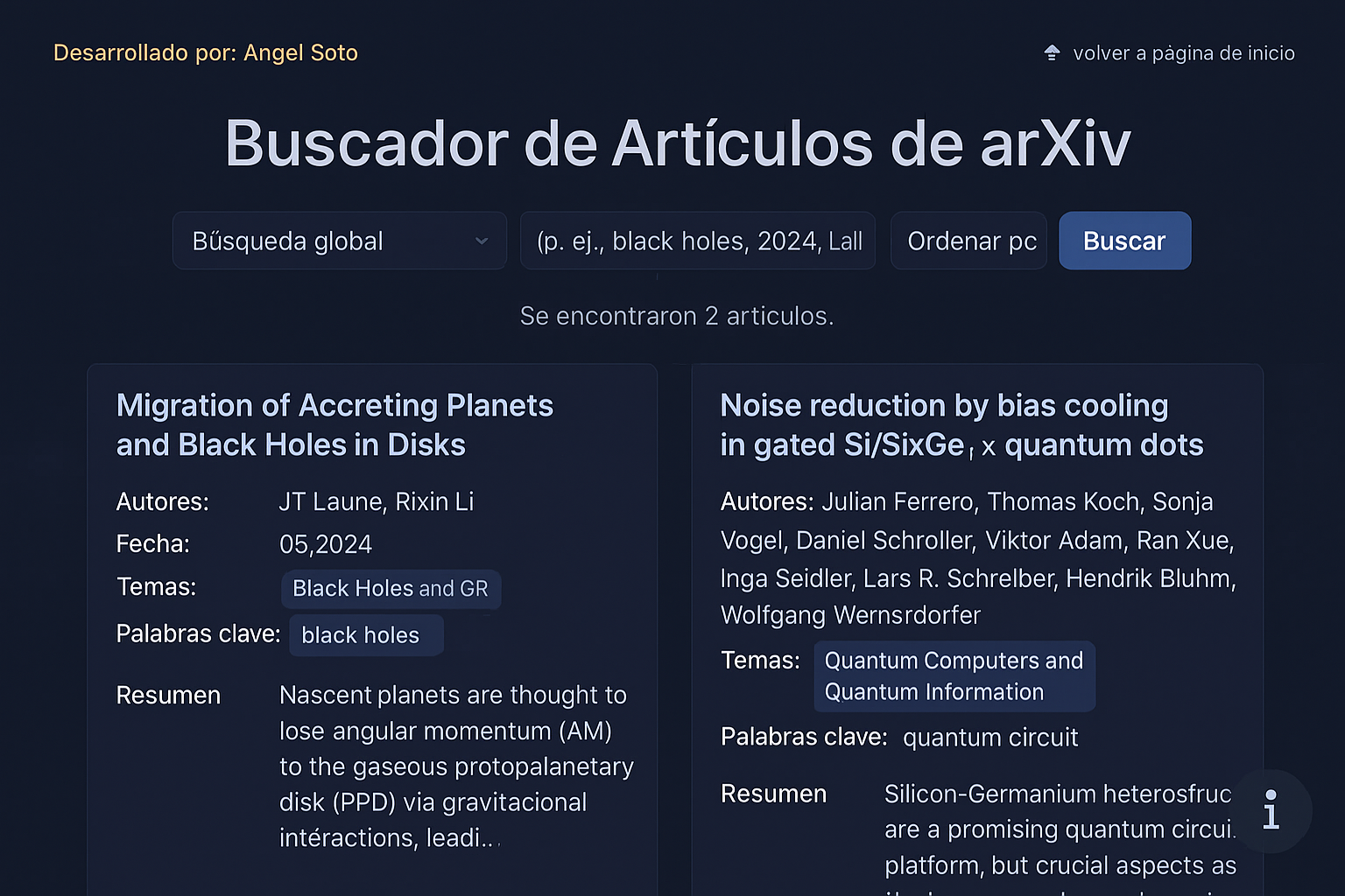 Buscador de Artículos de arXiv
