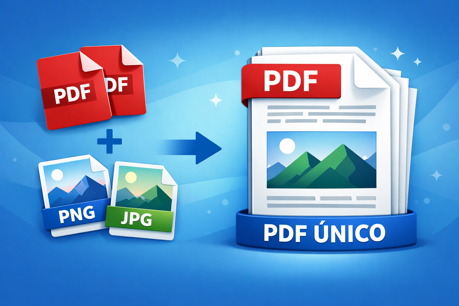 Unir PDFs + convertir imágenes a PDF