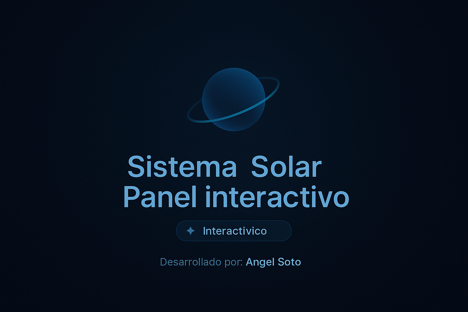 Sistema Solar •Panel interactivo